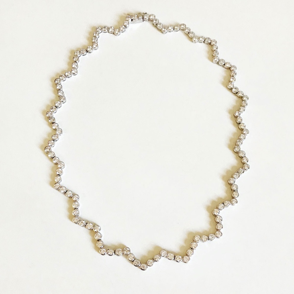 Clear CZ Bridal Necklace / Wedding Jewelry - Picture 2 of 7